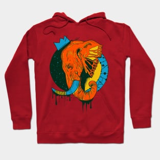 Orange Blue Royal Elephant Hoodie